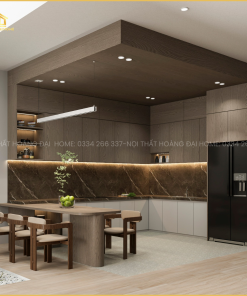 nội thất bếp giả vân gỗ