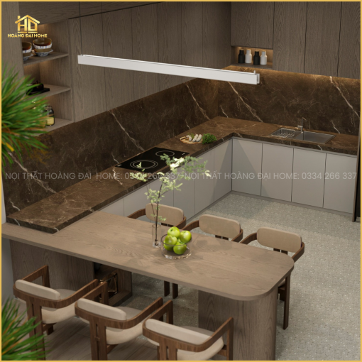 nội thất bếp giả vân gỗ