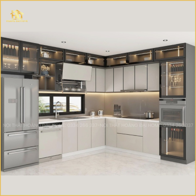 Tủ bếp nhựa Hoàng Đại Home