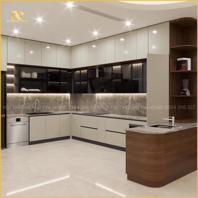 Tủ bếp nhựa Hoàng Đại Home
