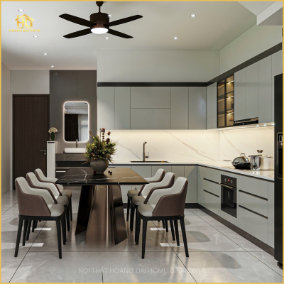 Thiết Kế Phòng Khách Và Bếp Liền Kề