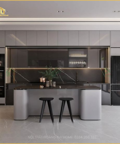 Tủ Bếp Màu Xám Nhựa Cao Cấp