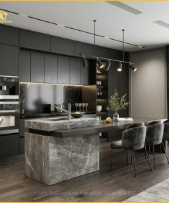 Tủ Bếp Màu Xám Nhựa Cao Cấp