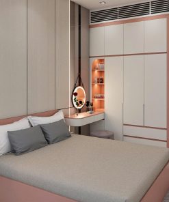 Phòng Ngủ Màu Hồng Bé Gái