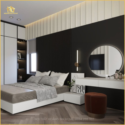 Thiết Kế Phòng Ngủ Tone Màu Đen Trắng