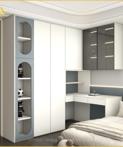 Thiết kế tủ kết hợp bàn làm việc