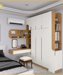 Thiết kế tủ kết hợp bàn làm việc