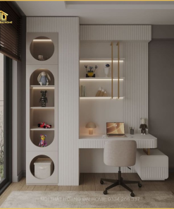 Thiết kế tủ kết hợp bàn làm việc