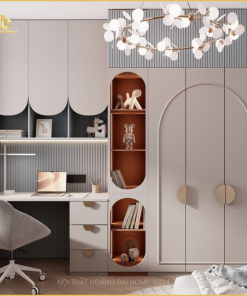 Thiết kế tủ kết hợp bàn làm việc