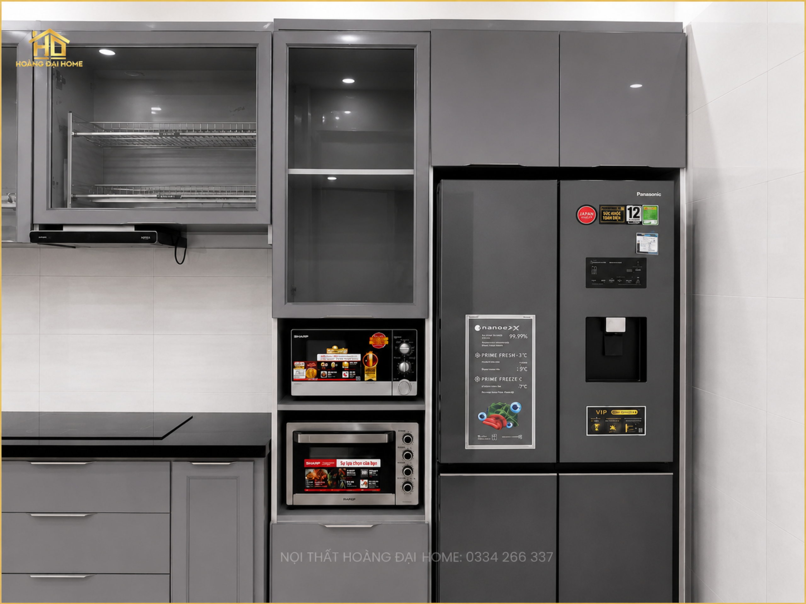 18 Thiết kế thi công tủ bếp inox cánh kính